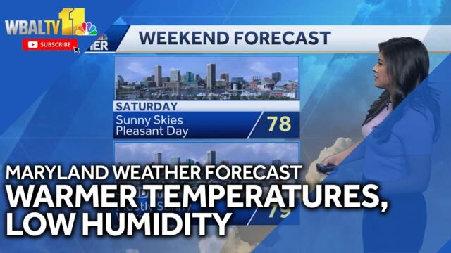 Low humidity in Maryland's weekend weather forecast