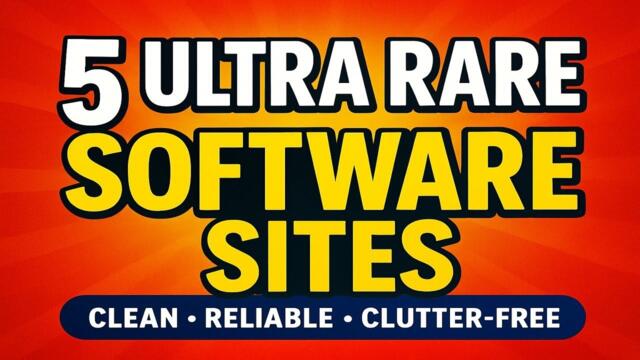 🔥 5 Ultra Rare Software Websites You’ve Never Heard Of (But Should Be Using!)