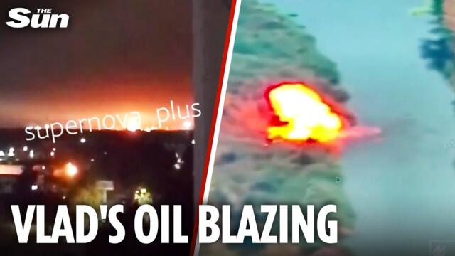 One of Russia’s largest oil refineries BLITZED in Ukraine drone strike