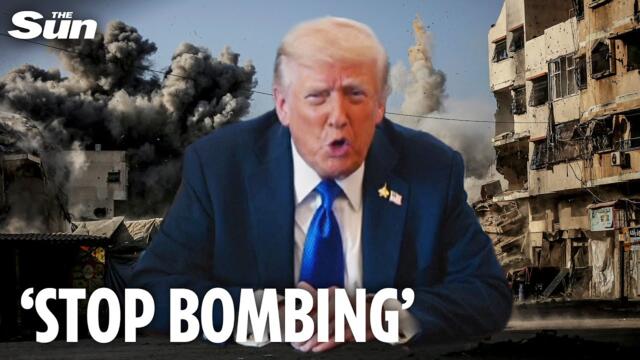 Trump tells Israel to stop bombing Gaza as Hamas says it will free all hostages
