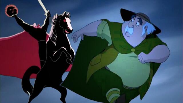 When the Headless Horseman chased Belle's father / Disney Crossover