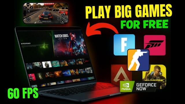 Play BIG Games for FREE Without a Gaming PC! (Cloud Gaming Trick)