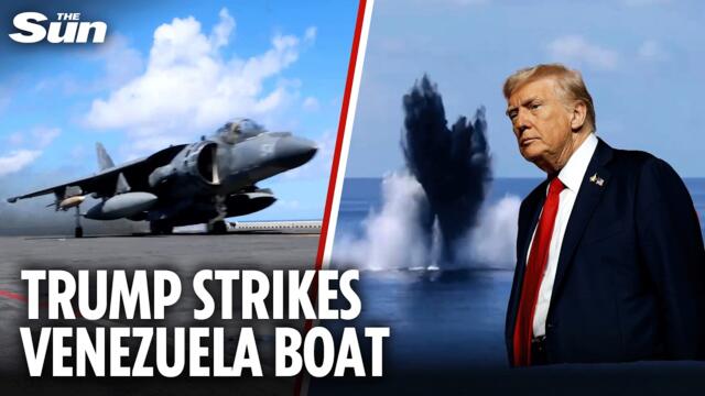 Trump TAKES DOWN Venezuelan drug boat as US hints at military land crackdown