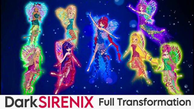 Winx club earn Dark Sirenix Full transformation with Roxy and Daphne | Fanmade | Winxclub | Sirenix