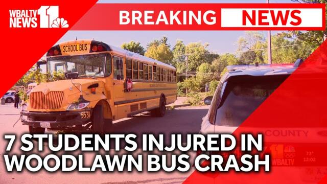 7 students injured in Woodlawn school bus crash