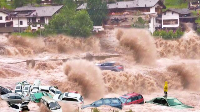 Bulgaria NOW! Massive Flash Floods Destroy Homes,  Cars & Residents Trapped.