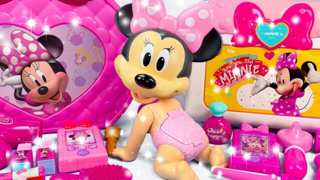 Minnie Mouse 2025🎀 Set Unboxing del maquillaje rosa de Minnie, colección de juguetes Disney