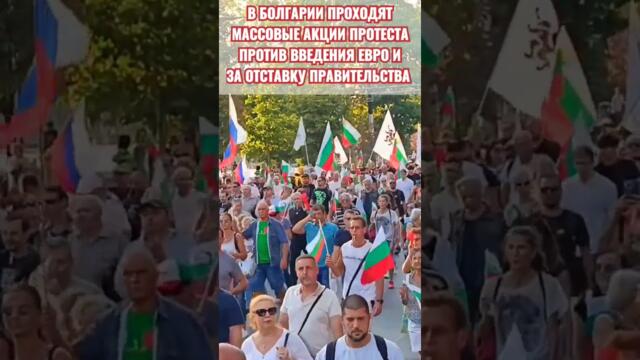 В Болгарии проходят массовые акции протеста против введения евро и за отставку правительства