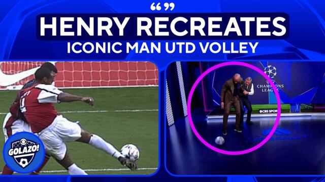 Thierry Henry RECREATES Iconic Flick & Volley vs Man Utd 🎯 | UCL Today