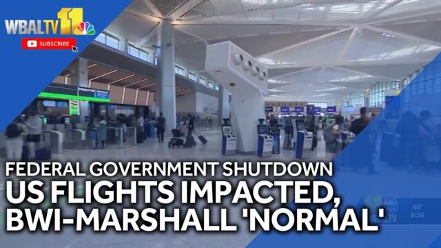 Air traffic 'normal' amid government shutdown, BWI-Marshall says