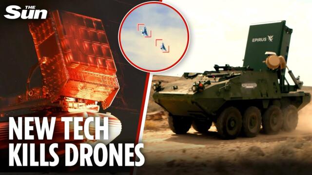 Swarms of drones fall from sky as US unveils microwave counter-electronics weapon