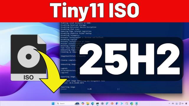 Windows 11 25H2: Tiny11 ISO Download for No Bloatware Install (Official)