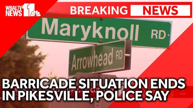 Barricade situation ends in Pikesville, police say