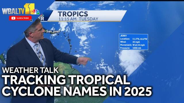 Weather Talk: 2025 tropical cyclone names