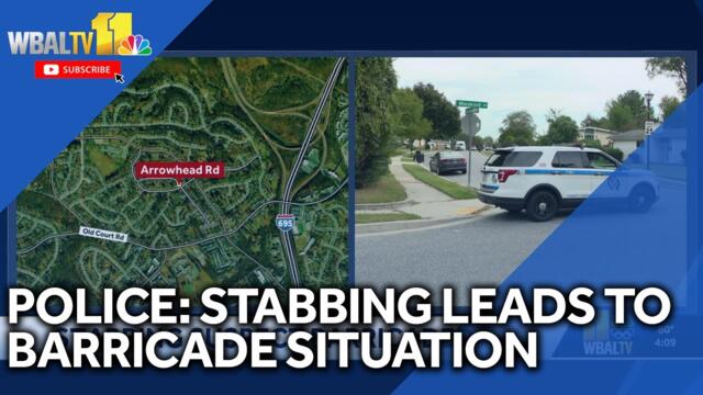 Stabbing leads to Pikesville barricade situation, police say