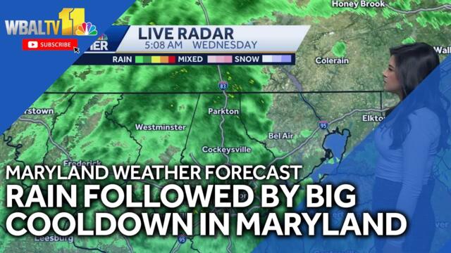 IMPACT WEATHER: Morning rain makes way for sunshine and a big cooldown