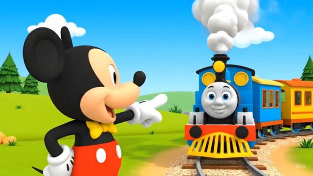 Mickey Mouse Train Adventure 🚂  Learn ABCs, Numbers & Colors  Kids Learning Cartoon  Kids Verse Wor
