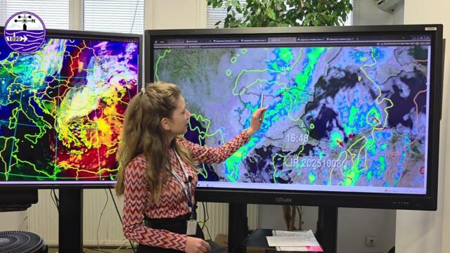 Вечерен метеорологичен бюлетин на 8 октомври 2025г