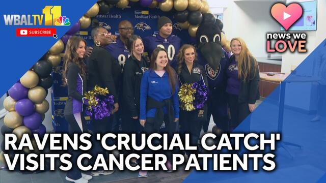 Ravens visit cancer patients as part of Crucial Catch