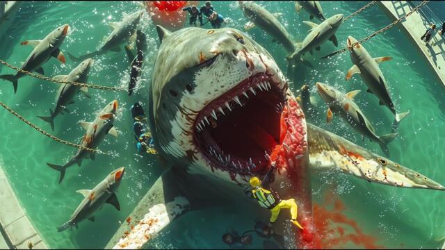 Модифицираният аквариум АКУЛА-МАЙКА беше отворен и ВСИЧКИ се превръщат в ХРАНА за НОВОРОДЕНИТЕ АКУЛИ