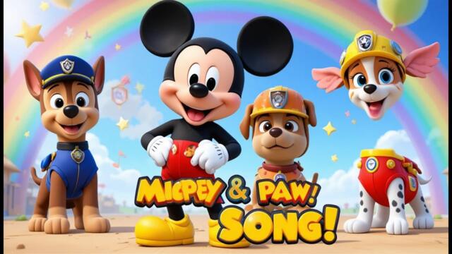 Mickey Mouse 🐭 & Paw Patrol Team 🐶 | Fun Kids Song | Nursery Rhyme  Sing & Dance | The Kids Show |