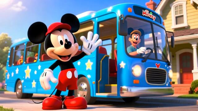 Mickey Mouse 🚌 on the Trip Bus & The Cat Who Carried a Kite 🪁 | Fun Kids Poem Adventure