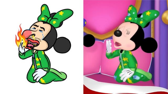 Mickey Mouse Clubhouse - Alarm Clocked Out Minnie's Bow-Toons 😂 Funny Drawing Meme | P-2
