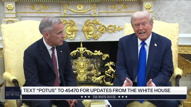 President Trump Participates in a Bilateral Meeting with the Prime Minister of Canada