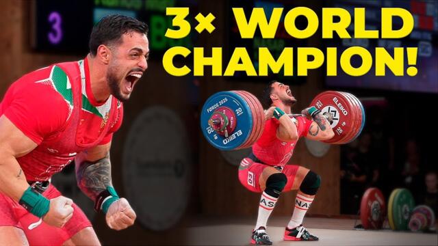 Karlos Nasar: 3×World Champion in 3 Weight Classes & 222 kg Clean & Jerk WR | 94 kg -2025 IWF Worlds