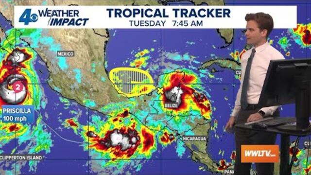 Tropical Storm Jerry forms, also a low development chance in far southern Gulf