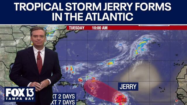 Tropical Storm Jerry forms in the Atlantic