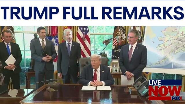 President Trump speaks from White House