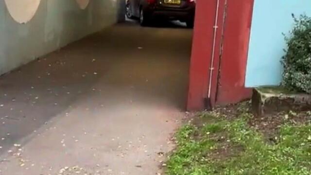 Car drives through Stourbridge subway - smashing up a car