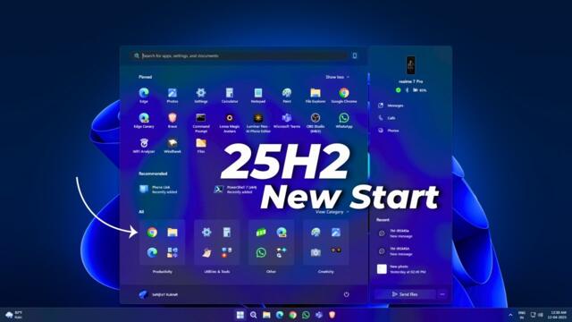 Windows 11 25H2 New Start Menu! Enable🚀