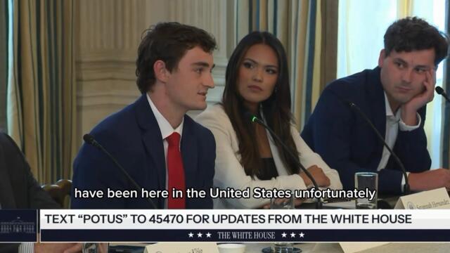 Nick Shirley briefs President Trump at The White House