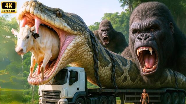King Kong vs Monsters Full Movie | Epic Battle with Giant Anaconda 4K