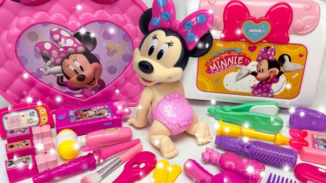 Minnie Mouse 2025🎀 Set Unboxing del maquillaje rosa de Minnie, colección de juguetes Disney