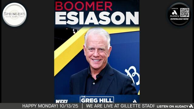 NFL legend Boomer Esiason joins! What does Esiason make of Drake Maye, Vrabel and Patriots?