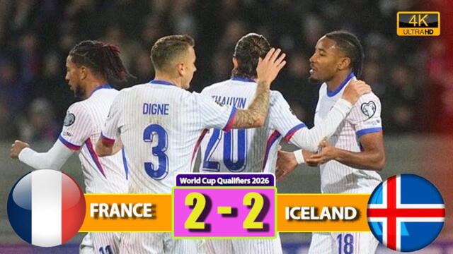 Iceland vs France 2-2 When away from home without key Players 2025