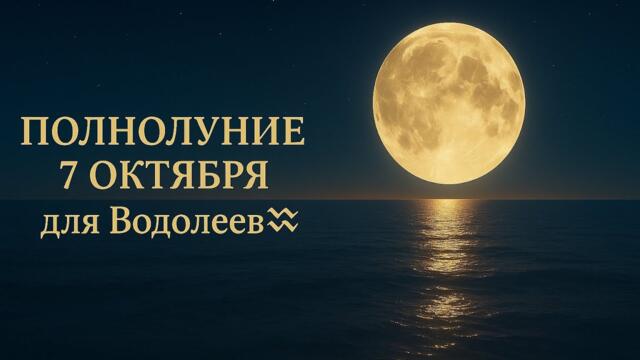 🌕ПОЛНОЛУНИЕ🌕 7 октября для ВОДОЛЕЕВ ♒️ #астропрогноз #гороскоп #полнолуние
