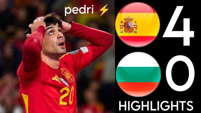 Spain vs Bulgaria 4-0 Highlights & Goals - 2026
