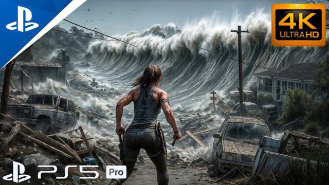TSUNAMI SURVIVAL (TOMB RAIDER) – PS5 PRO™ GAMEPLAY | 4K 60FPS