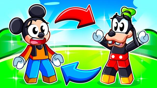 Mickey Mouse & Goofy BODY SWAP In Roblox
