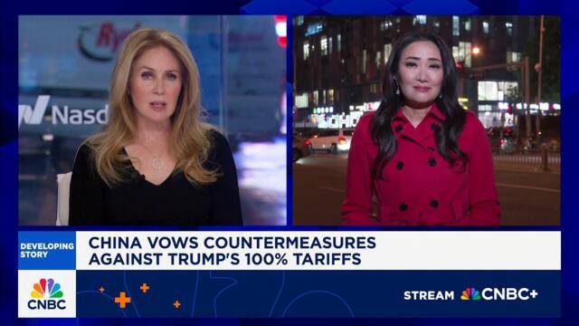 China vows countermeasures against Pres. Trump's 100% tariffs