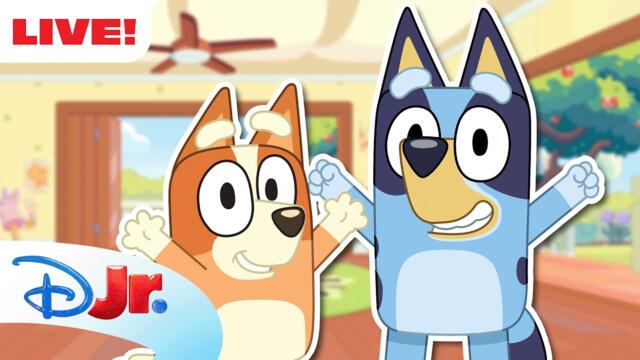 🔴 LIVE! 24 HOURS Bluey Full Episodes | NEW Episodes: Onesies, Double Babysitter, & More |@disneyjr 2025-10-16 19:42
