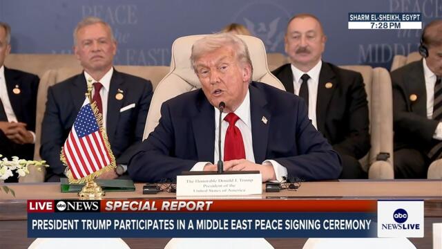 LIVE: President Trump delivers remarks during peace summit in Egypt