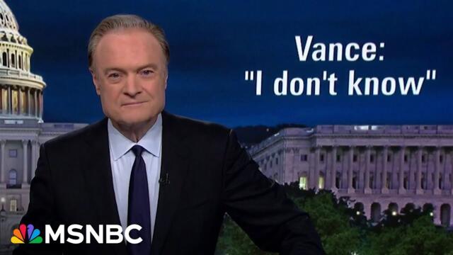 Lawrence: Did Trump 'czar' Tom Homan take $50,000 from the FBI? JD Vance's answer is, 'I don't know'