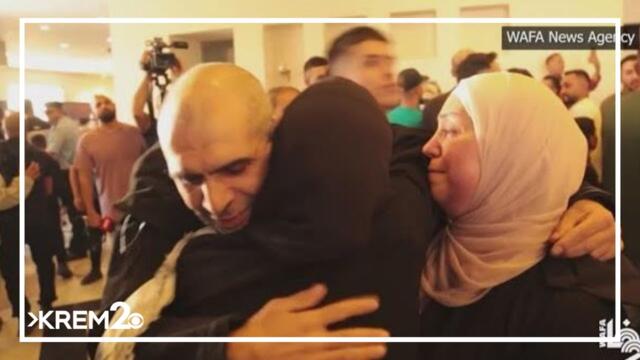 Living hostages and Palestinian prisoners freed as Trump tours region