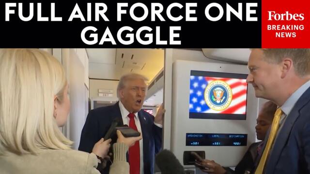 FULL VIDEO: President Trump Takes Reporters' Questions On Air Force One Flight To The Middle East