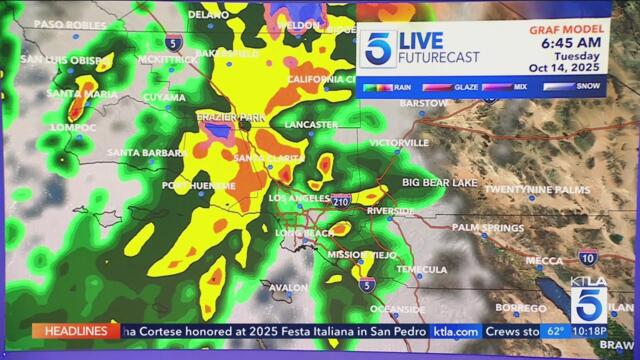 Storm to bring rain, possible thunderstorms to SoCal